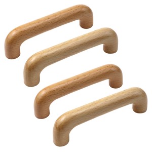 Elegante mango curvo en forma de S de madera de olmo |   Tiradores de Madera para Cajones al por Mayor - Product Image 5