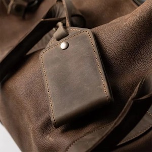 Etiquetas de Equipaje de Cuero Genuino de Grano Completo, Personalizadas con Marca, para Viajes de Negocios LTG-0323 - Product Image 3