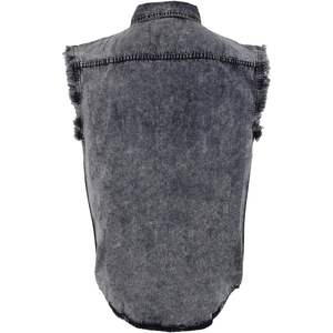 Camisa de Franela Clásica Informal de Cuero para Hombre 2025, con Botones y Mangas Deshilachadas, Chalecos y Chaquetas - Product Image 3