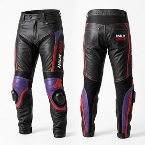 Pantalones de Motocicleta de Cuero Genuino Transpirable para Hombre y Mujer, Medidas Personalizadas, Perforados, para Carreras - Product Image 3
