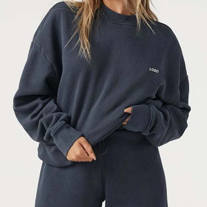 Sudadera Ecológica de Algodón Transpirable con Cuello Redondo, Personalizable con Logotipo y Estampado Frontal, para Mujer, Invierno 2026 - Product Image 1