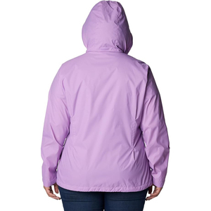 Veste imperméable à capuche pour femme, veste d'extérieur à manches longues avec fermeture éclair, couleur violette, pour le printemps - Product Image 4