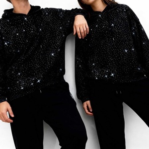 Sweat à capuche personnalisé pour homme avec pierres en strass de haute qualité, personnalisation complète pour la saison hivernale, sweat à capuche de Noël unisexe - Product Image 3