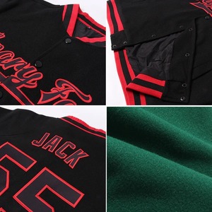 Custom Kelly Green <b>Old</b> Gold Black Varsity <b>Jacket</b> Full-Snap Two Tone Bomber Letterman <b>Jacket</b> Premium Unisex Team Sports Wear - Product Image 3