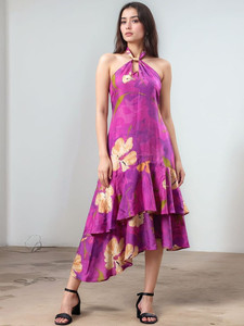 ชุดเดรสผ้าจอร์เจตต์ทรงมิดิสำหรับผู้หญิง ระบายอากาศได้ดี รุ่นใหม่ล่าสุด เหมาะสำหรับใส่ในฤดูร้อน ทรงโอเวอร์ไซส์ ผลิตจากผ้าออร์แกนิค 100% เป็นมิตรต่อสิ่งแวดล้อม เหมาะเป็นของขวัญ - Product Image 2