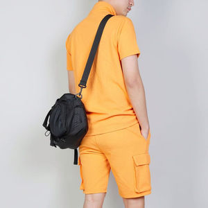 Summer 2-Piece Casual Men's Short <b>Set</b> Custom Logo Quick Dry 100% Cotton Beach Shirt & Shorts - Product Image 5
