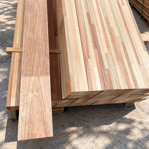 Panel de Madera Maciza Laminada de Primera Calidad KKK, Color Rojo Oscuro Meranti, con Cantos Encolados - Product Image 1