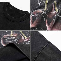 Fruit of Spirit Heren Regular Fit Streetwear T-shirt 100% Katoen Korte Mouw Geprint Grafisch T-shirt O-hals Jersey Stijl Verweerd