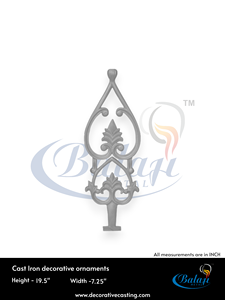 Componentes de Hierro Forjado Ornamentales Personalizados, Altura 19.5, Ancho 7.25, Fáciles de Ensamblar, Elegantes y Duraderos, Modelo Balaji Metals - Product Image 3