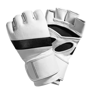 Guantes de Boxeo Profesionales OEM para Hombre, Hechos en Pakistán, de Cuero, con Medio Dedo, Transpirables, con Cierre de Cordones - Product Image 5