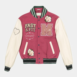 Veste universitaire en toile brodée sur mesure, 100 % coton, coupe-vent et respirante, pour le baseball et l'hiver – Vente en gros - Product Image 5