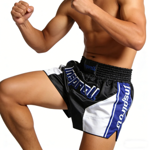 Pantalones Cortos de Muay Thai Premium con Aberturas Laterales, Pantalones Cortos de Satén Ligeros para Entrenamiento de Kickboxing y MMA, Logotipo Personalizado Disponible - Product Image 2