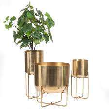 Pots et jardinières élégants pour le jardin, pots à fleurs et jardinières, grande jardinière en métal d'extérieur avec support pour une belle décoration intérieure - Product Image 2