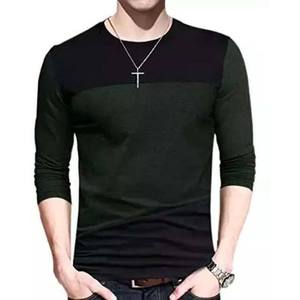 T-shirt en tricot à manches longues pour homme, col rond, coupe classique, style décontracté, design uni - Product Image 6