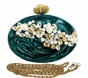 Wholesale Handmade Eco-Friendly <b>Resin</b> Clutch Evening Bag for Women Wedding Party & Christmas Wear by FAIZA CRAFT - Product Image 6