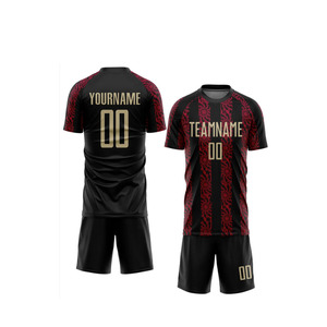 Uniforme de fútbol personalizado para hombre, uniforme deportivo transpirable, camiseta y pantalones cortos para exteriores, sublimación impresa, nombre del equipo con logotipo personalizado - Product Image 5