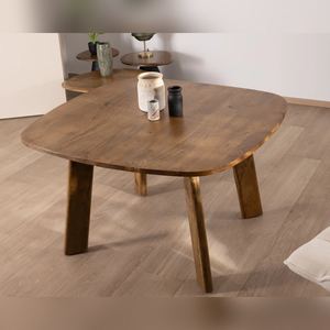 Mesa Andana Ivory Vision de madera de mango, diseño japonés Daun, 130 cm - Product Image 4