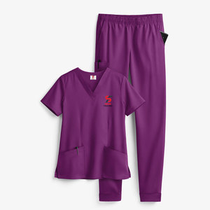 Vêtements médicaux anti-rides Solid Trader, douceur supérieure, pour techniciens de laboratoire et personnel infirmier, uniforme d'hôpital élégant - Product Image 1