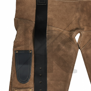 Nuevo delantal de cuero vacuno marrón para herrador con bolsillos y hebilla para uso ecuestre, duradero y personalizable. - Product Image 4