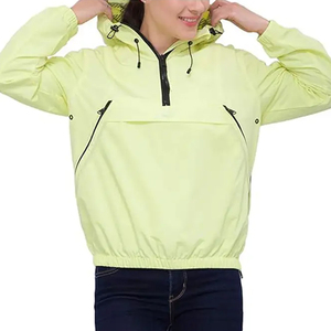 Men's <b>Light</b> Yellow Hooded Windproof Half-Zip Jacket Casual Spring Outdoor Wear Regular Fit Polyester <b>Shell</b> - Product Image 4