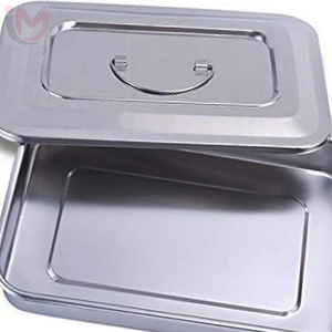 Plateau chirurgical en acier inoxydable avec couvercle, organisateur d'instruments médicaux pour salles chirurgicales d'hôpital, usage en chirurgie générale et orthopédique - Product Image 4