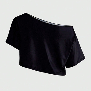 Y2K street Wholesale Luxury Studded Flag Print Oversized Crop Tee Women Custom Streetwear Y2K Fashion Top OEM Women's Shirts USA - Product Image 6
