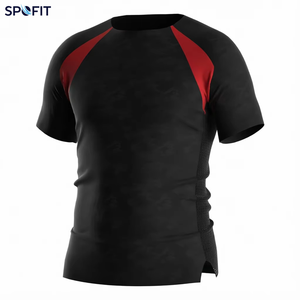 เสื้อเบสเลเยอร์อเมริกันฟุตบอลแบบรัดรูป ระบายอากาศด้วยตาข่ายด้านข้าง ซับเหงื่อ แห้งเร็ว แขนสั้น สำหรับฝึกซ้อม - Product Image 1