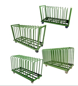 Carro organizador de almacenamiento apilable, resistente al agua, ajustable, de alta resistencia, con ruedas, para transporte de puertas y ventanas de acero de una sola capa - Product Image 1