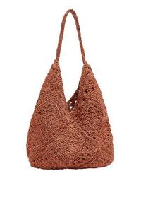 Sac fourre-tout bohème en coton crocheté léger fait main, sac de plage ajouré d'été, sac de shopping tissé écologique pour femme - Product Image 5