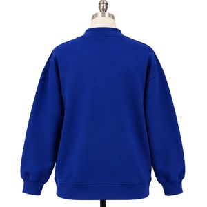 <b>Womens</b> Royal Blue Winter Oversized <b>Sweatshirt</b> <b>White</b> Strong Girl Letter Print Crew Neck Long Sleeve Casual Streetwear Fashion - Product Image 3