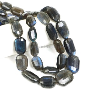 Cuentas ovaladas facetadas de labradorita, cuentas de piedras preciosas de labradorita, cuentas de labradorita para la fabricación de joyería, venta al por mayor. - Product Image 2