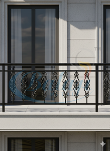 BM-506 Balcon sans cadre résistant aux intempéries, moderne, robuste, en fonte et aluminium, surface polie, protection UV, résistant à la rouille, OEM - Product Image 2