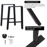 Pieds de table en acier robustes de style industriel moderne pour salles à manger et salons, montage facile en 20 minutes pour chaises et appartements