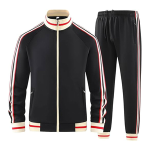 Survêtement décontracté pour homme avec rayures latérales, idéal pour le sport et les loisirs, fermeture éclair tendance - Product Image 6