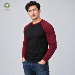 Camiseta deportiva raglán para hombre con tela ligera y elástica, mangas ergonómicas y un ajuste cómodo para entrenamiento físico. - Product Image 2