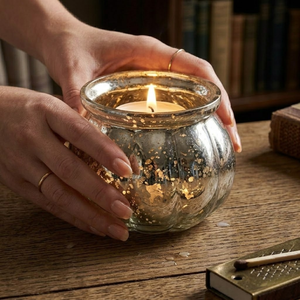 Porte-bougie en verre mercure |   Photophore vintage |   Verre décoratif pour la maison |   Fête de mariage |   Décoration de centre de table - Product Image 2