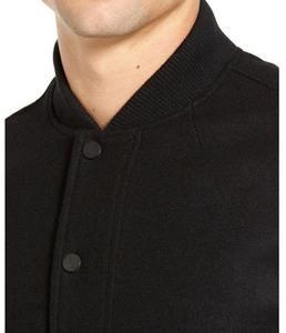 Vestes universitaires en laine en gros avec manches en cuir de vache blanc véritable pour hommes - Product Image 2