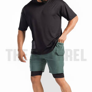 Pantalones Cortos Awrah para Hombre, Largos hasta la Rodilla – Pantalones Cortos Deportivos Modestos de Secado Rápido, Transpirables, Ropa Deportiva Atlética con Logotipo Personalizado - Product Image 3