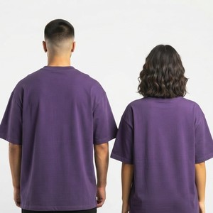 เสื้อยืดคอกลมโอเวอร์ไซส์คุณภาพสูงสำหรับผู้หญิงและผู้ชาย น้ำหนักเบา สีพื้น ปักลายได้ตามสั่ง รับผลิตแบบ OEM ODM ขายส่ง รับผลิตแบรนด์ส่วนตัว - Product Image 6