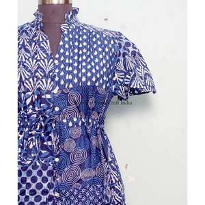 Vestido Corto de Algodón Hecho a Mano para Mujer, Estilo Boho Chic, Vestido Mini de Verano, Ligero, Informal, para la Noche - Product Image 3