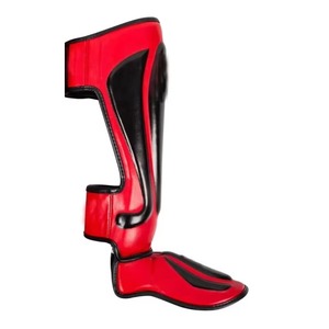 Protectores de Espinillas de Cuero de Grano Completo para Muay Thai, Fabricante OEM con Logotipo Personalizado, Venta al por Mayor, Protectores de Piernas para Kickboxing, MMA y Boxeo - Product Image 5