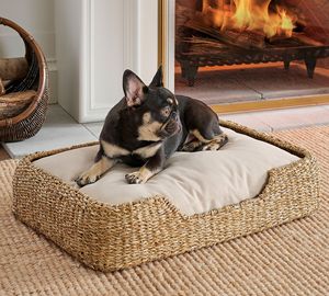 Cama rectangular baja para perros de mimbre de algas marinas, colchón de suelo, cojín para mascotas, sofá, alfombra natural de paja para gatos, suministros para muebles - Product Image 5