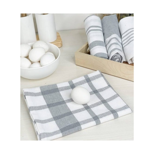 Minimalist Regular Use 18x28in 100% Cotton Embroidered Golf Twill Texture Soft Checked Quick Dry Everyday Culinary Dish Towel - Product Image 1