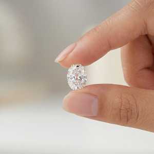 Diamante Suelto Cultivado en Laboratorio, Corte Ovalado, Color EF, Claridad VVS1-VS2, 1CT, Personalizable, para Joyería, Pulido a Mano - Product Image 1