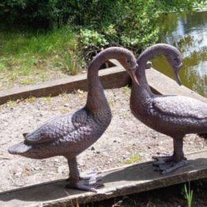 Fournitures pour événements : Ensembles de canards en bronze, sculptures de canards en fonte, ornements de jardin - Prix de gros - Product Image 4