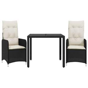 Conjunto de Bistro Negro y Blanco Crema para Jardín - Product Image 2