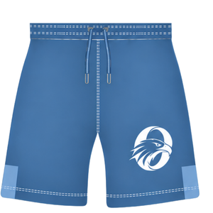 Ensemble short et maillot de rugby bleu acier et blanc, manches courtes, col en V, motif géométrique, uniforme d'équipe personnalisé, respirant, pour entraînement sportif - Product Image 5