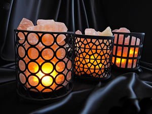 Lámparas de Sal del Himalaya de Hierro Forjado con Diseño de Cesta Metálica, Lámparas de Sal de Roca, Productos Populares, Lámpara de Sal en Cesta - Product Image 3