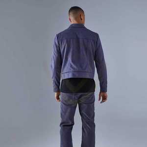 Customized Men's <b>Suede</b> Leather <b>Jacket</b> Turn Down Collar High Street Winter Vintage Look <b>Suede</b> Leather <b>Jacket</b> - Product Image 4