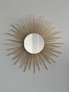 Linea Exports Inc Contemporary Irregular Brass Wall <b>Mirror</b> Decorative Framed Teardrop Shape - Product Image 4
